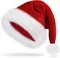 Santa Hat Christmas Hats for Adults, Xmas Holiday Hat, Unisex Velvet Classic Santa Claus Hat for New Year Party